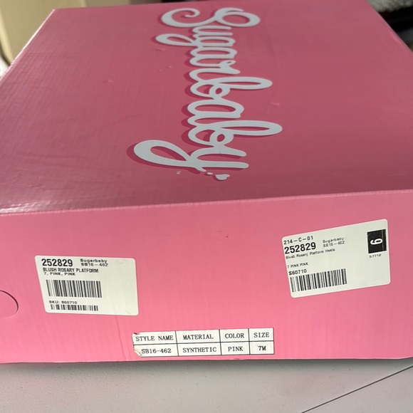 Sugarbaby Plush Rosary Platform Heels NWT - Picture 9 of 12